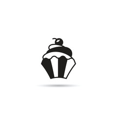 cupcake icon on white background