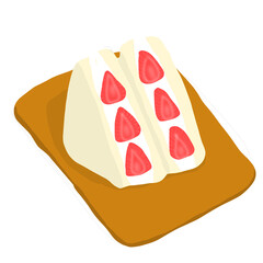 Japanese fruits sandwich illustration