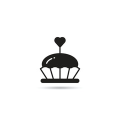 cupcake icon on white background