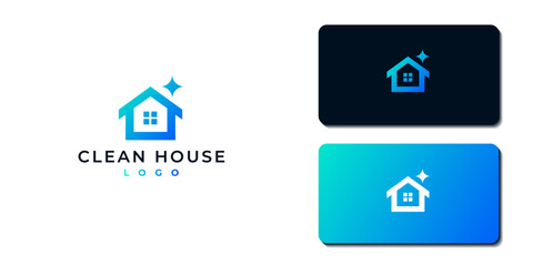 logo illustration template of Clean House