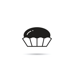 cupcake icon on white background