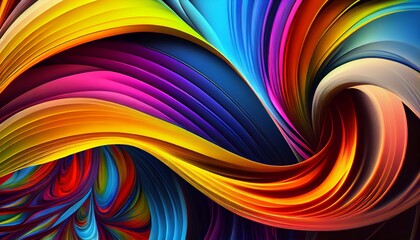 A Vibrant Chromatic Currents Abstract Background, Generative AI, Illustration, This abstract background features vibrant chromatic currents that flow and swirl in a mesmerizing display of colors.