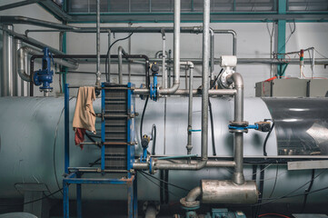 Automation processing plant manufacture system with stainless boiler tanks, liquid pipeline and...