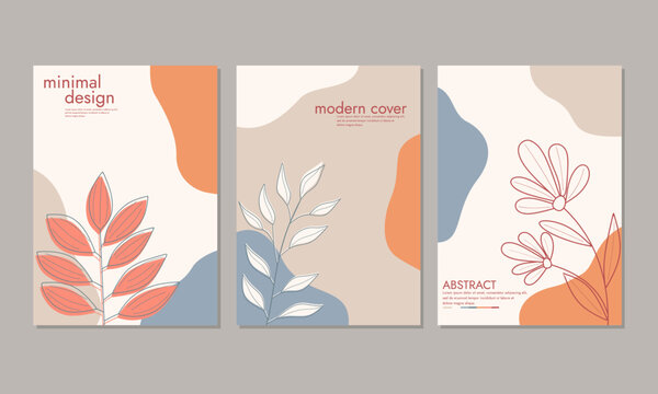 A4 size book cover template. pastel color hand drawn floral background. for notebooks, books, reports, diaries, leaflets, school books.