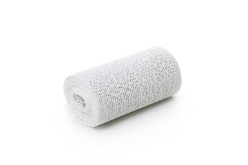 Concept of first aid supplies - bandage, isolated on white background