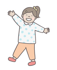 笑顔の元気な女の子