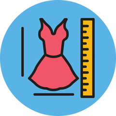 dress size Vector Icon
