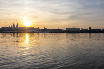 Sonnenuntergang in Mainz am Rhein