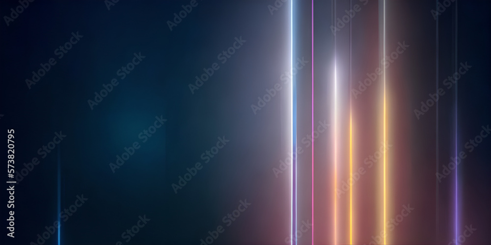 Wall mural abstract background with colorful glowing lines, illustration, generative, ai