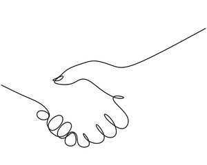 Hand drawing one line, hand shaking continuous draw vector.