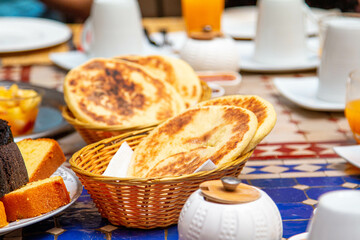 petit déjeuner, pancake marocain 