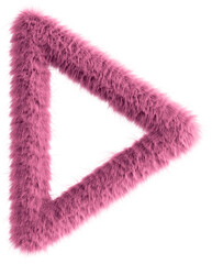Pink fluffy 3D play icon