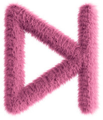 Pink fluffy 3D next icon
