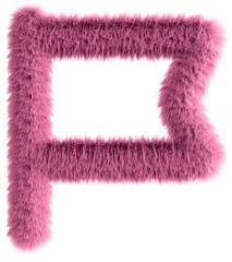 Pink fluffy 3D flag icon