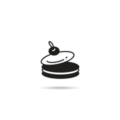dessert and cake icon on white background