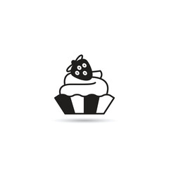 cupcake icon on white background