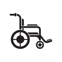 Simple wheelchair symbol icon,illustration design template.