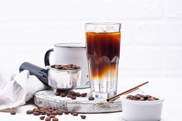 Espresso tonic, trendy coffee drink