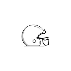 American football helmet icon isolated vector graphics