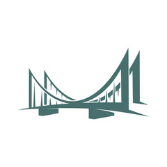 Bridge icon, city construction industry symbol