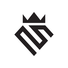 Diamond and crown logo