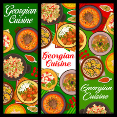 Georgian cuisine restaurant food vertical banners