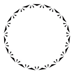 黒色の円形のシンプルな装飾ラインの素材