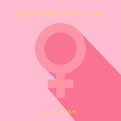 International Women's Day. 8 march, Vector Template for Women's Day Social Media Post,