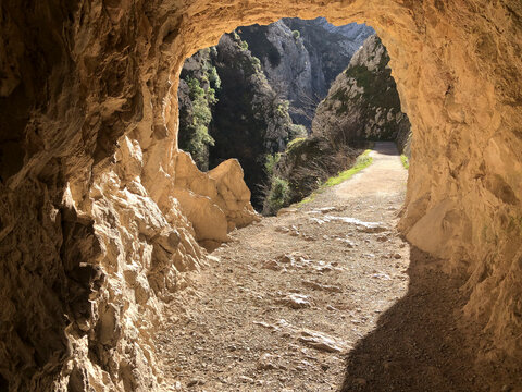 Cares route between Cain and Poncebos, between Asturias and Le&Atilde;&sup3;n, The best hiking route in Spain.
