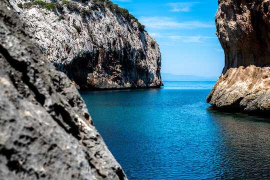 Landscape of Portu Cuau, a small bay in Ogliastra, Sardinia, Italy.