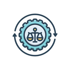 Color illustration icon for proceeding