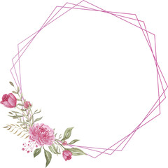 Watercolor Flower Frame