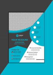Obraz premium Creative Corporate Business Flyer Template Simple and clean A4 Size with Bleed Vector design