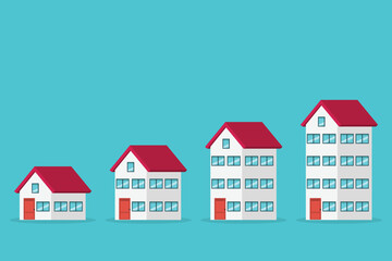 Increasing house prices. Real estate market