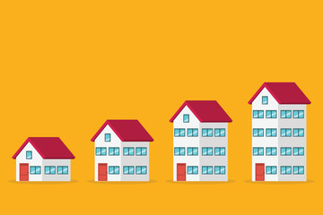 Increasing house prices. Real estate market