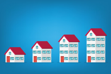 Increasing house prices. Real estate market