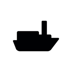 Obraz premium Ship icon. Simple style ship transport poster background symbol. Ship brand logo design element. Ship t-shirt printing. vector for sticker.