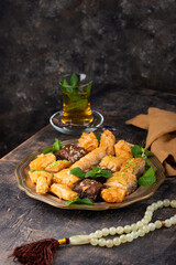 Ramadan iftar traditional desserts baklava and dates