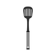 steel spatula flat design vector illustration. kitchen utensils icon