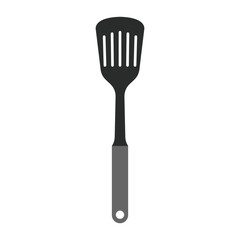 steel spatula flat design vector illustration. kitchen utensils icon