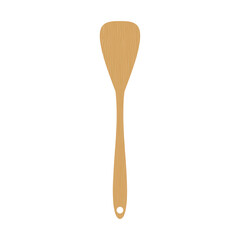 wooden spatula flat design vector illustration. kitchen utensils icon