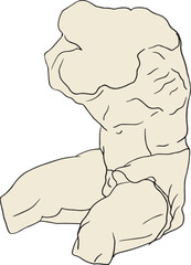 greek sculpture, man sculpture, antique, greek sculpture hand drawn