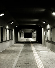 Underpass for passengers in the night, Daehwa, South Korea