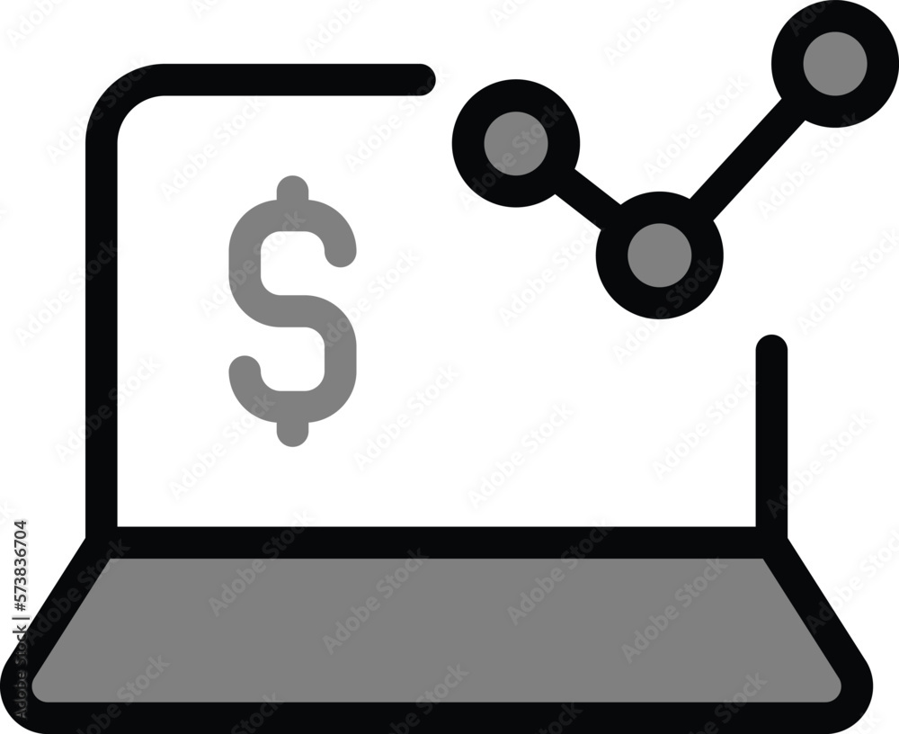 Poster online investment icon vector - this icon is typically designed to represent online investment or in