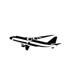 Fototapeta na wymiar Aircraft logo silhouette