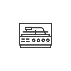 Vinyl player line icon