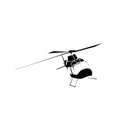 Helicopter logo silhouette