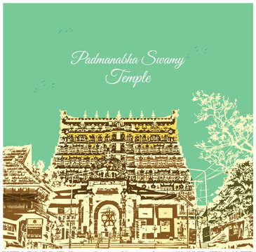 Padmanabhaswamy temple in Trivandrum Kerala India