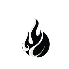 Fire leaf logo icon