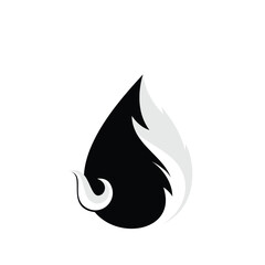 Fire water logo icon